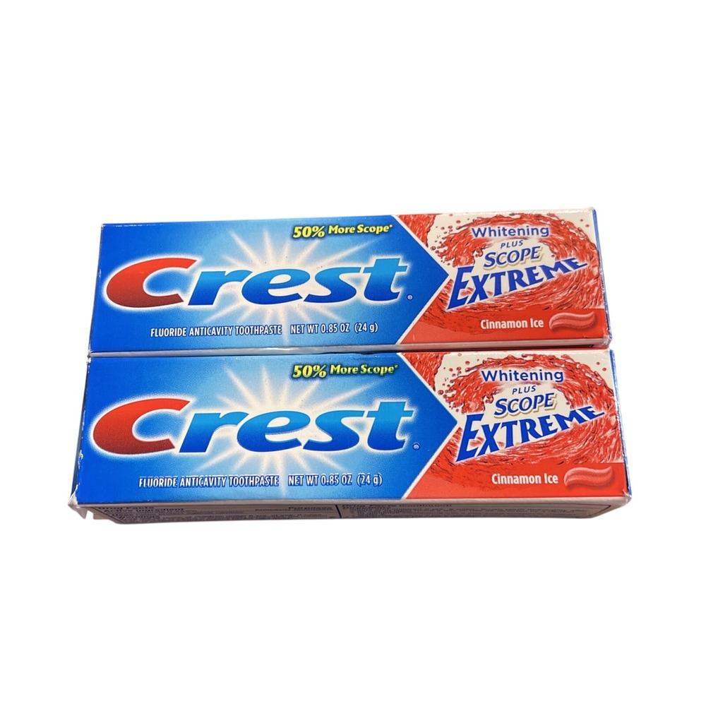 Rare Crest Whitening Plus Scope Extreme Cinnamon. Ice .85 Oz Travel Mini 2008